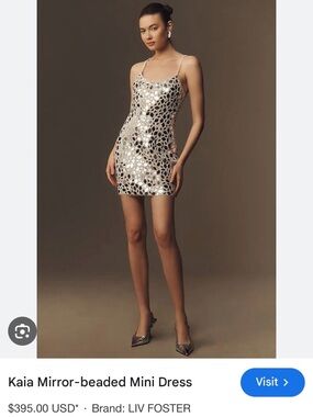 liv foster kaia mirror-beaded mini dress | Dresses | Liv Foster Gold Beaded Scoop Neck Size 6 Nwt Be The Best Dressed 2026-07-07 :: Chic YC Blue Heavy Choli and Size:Dress Size Pants: 36